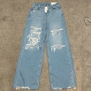 NWT AE baggy wide leg jean
